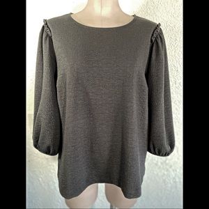Ann Taylor Black Long Sleeve Blouse